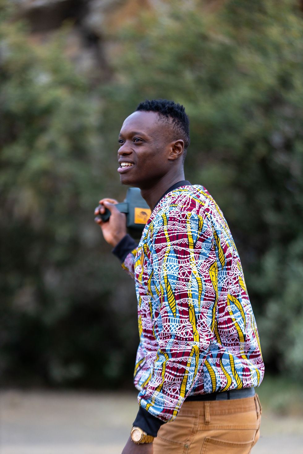 Thumbnail: Handmade Ankara Bomber Jacket