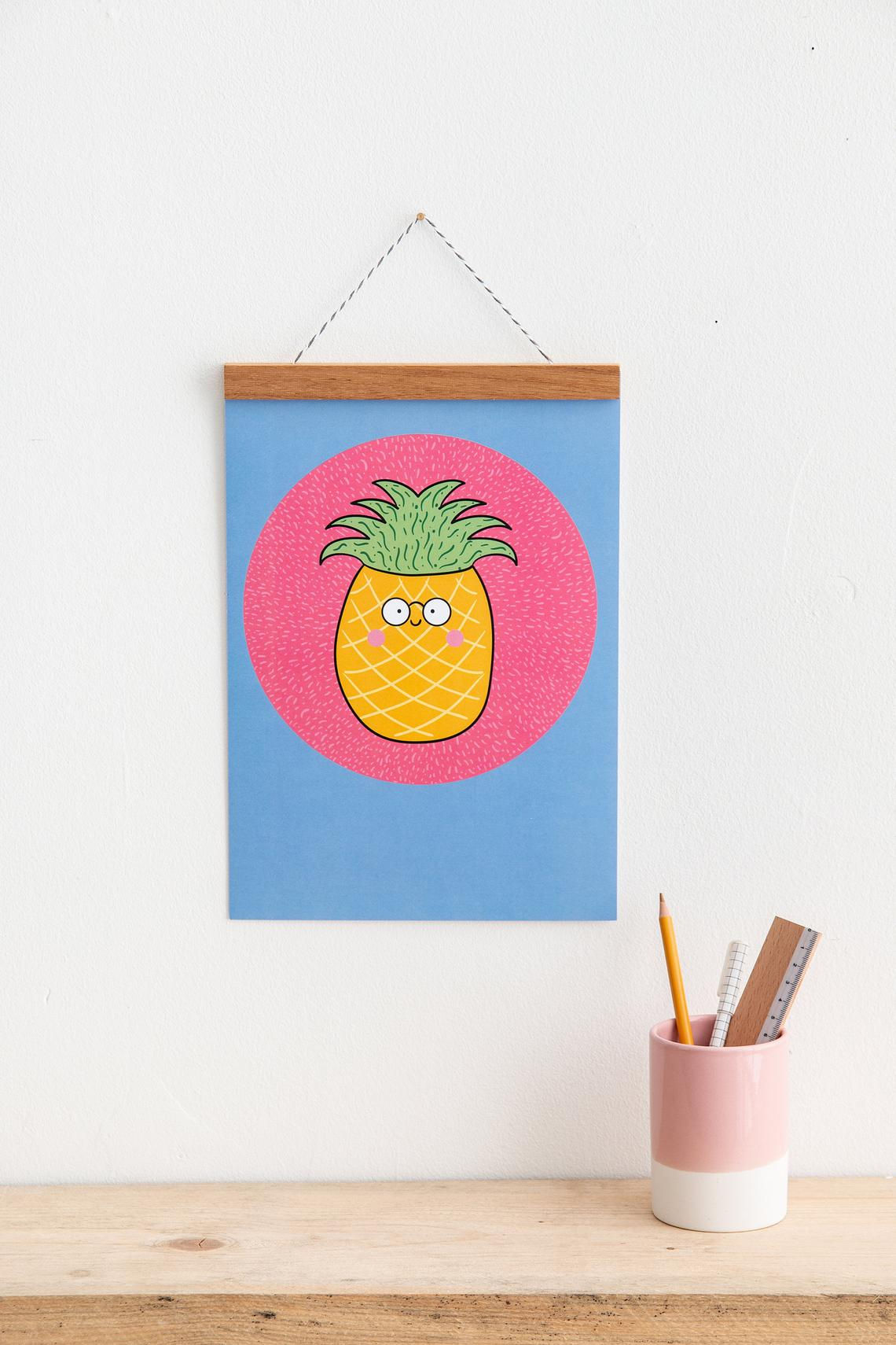 Pineapple Tropical Wall Art Print