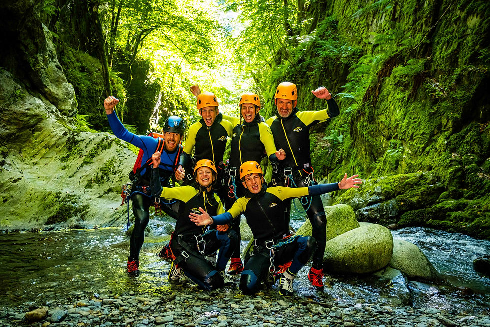 Canyoningen met het hele gezin