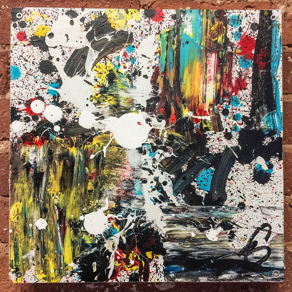 24"x24" Mixed Media on Wood (Abstractionary Collection- Sold)