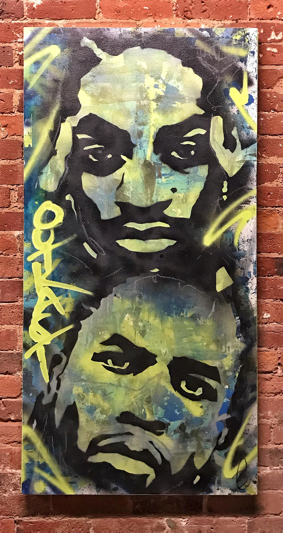 Outkast, 36"x24" Mixed Media on Wood (Raptivated Collection- Sold, Prints Available)