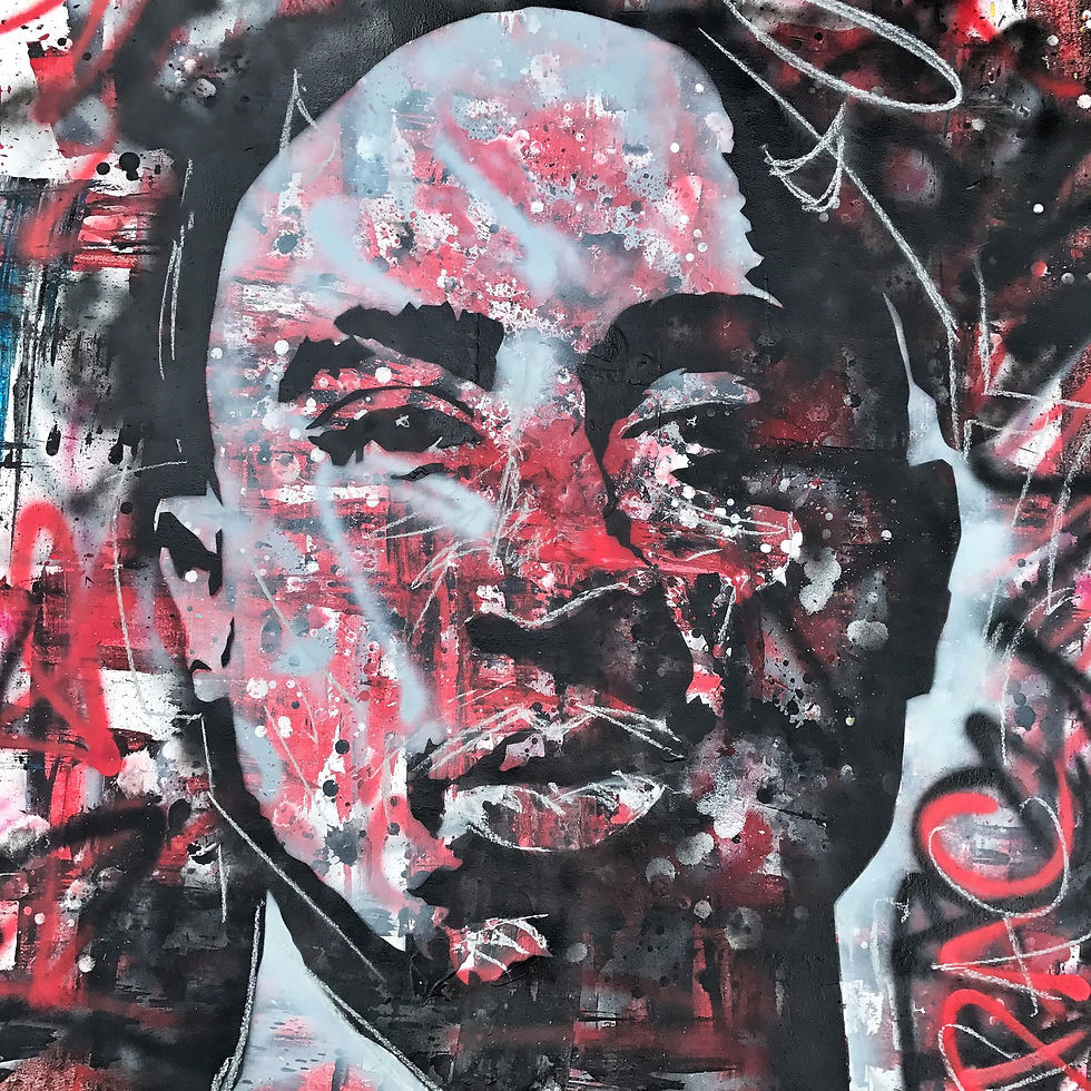 2Pac, 48"x48" Mixed Media on Wood (Raptivated Collection- Original & Prints Available)