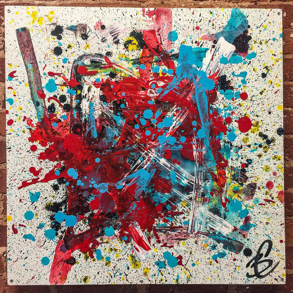 24"x24" Mixed Media on Wood (Abstractionary Collection- Sold)