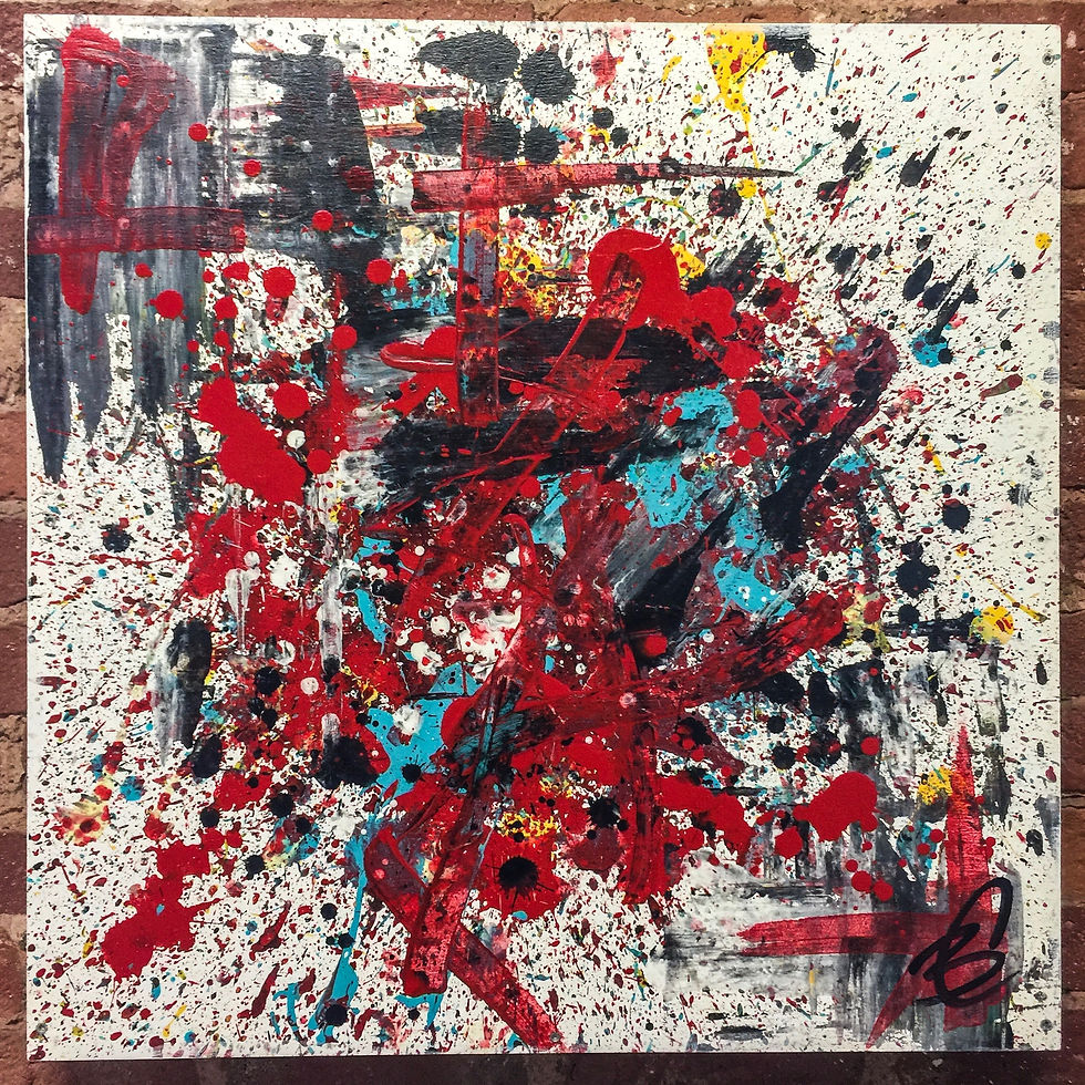 24"x24" Mixed Media on Wood (Abstractionary Collection- Sold)
