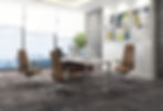 Honsit Global ergonomic leather chairs in a stylish office setting, exemplifying comfort and design.