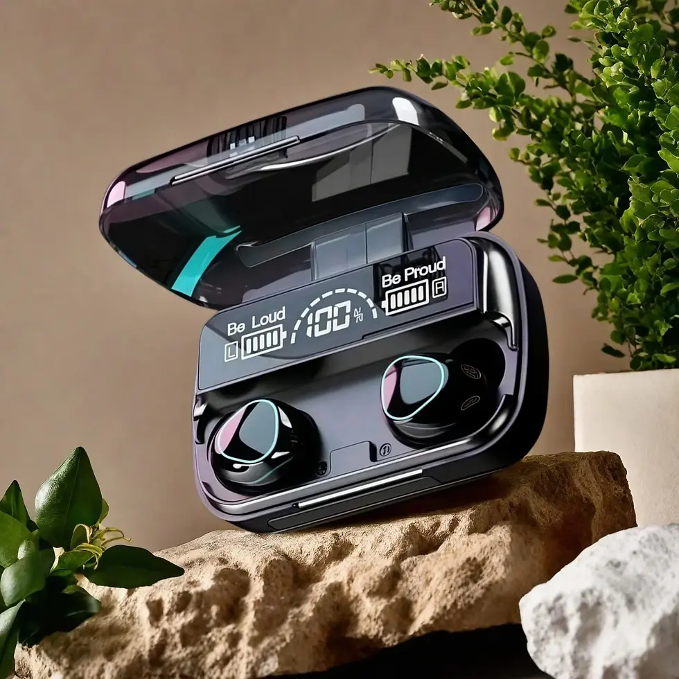 Thumbnail: New Bluetooth Earphones Handfree LED Dispay Headphones Bluetooth Music Wireless