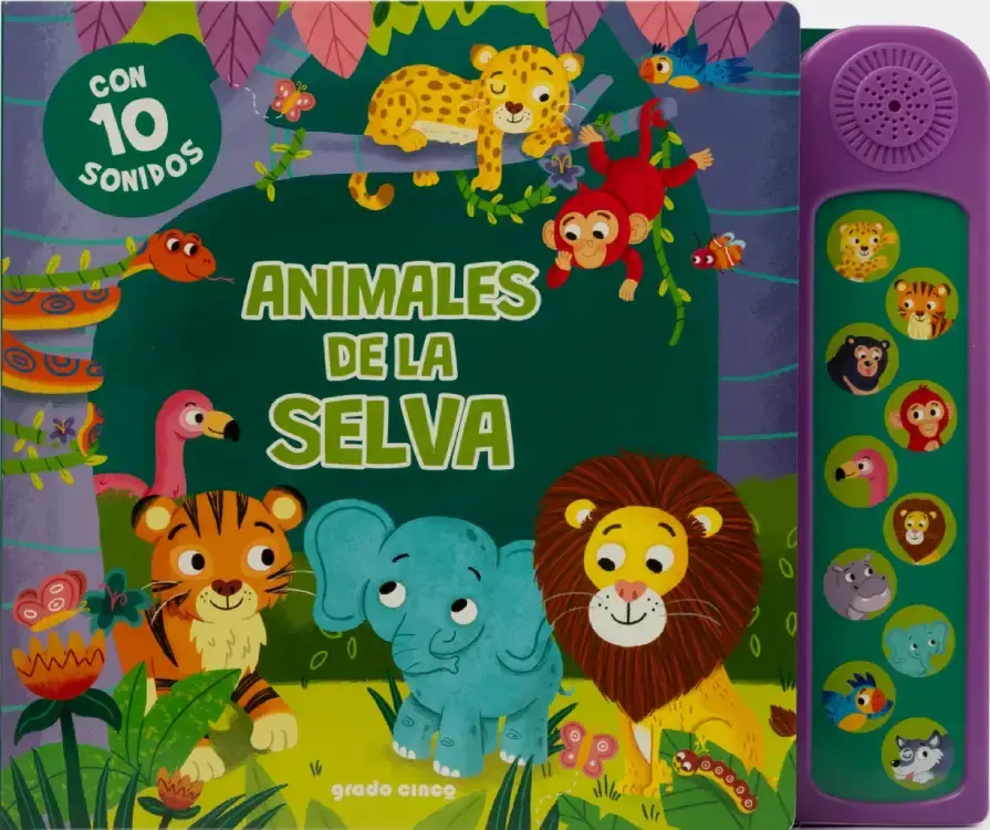 ANIMALES DE LA SELVA. Con 10 sonidos