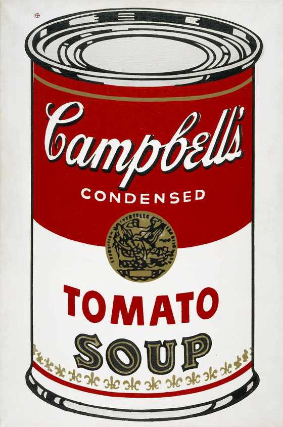 Andy Warhol Campbell's Soup Can graphic art.
