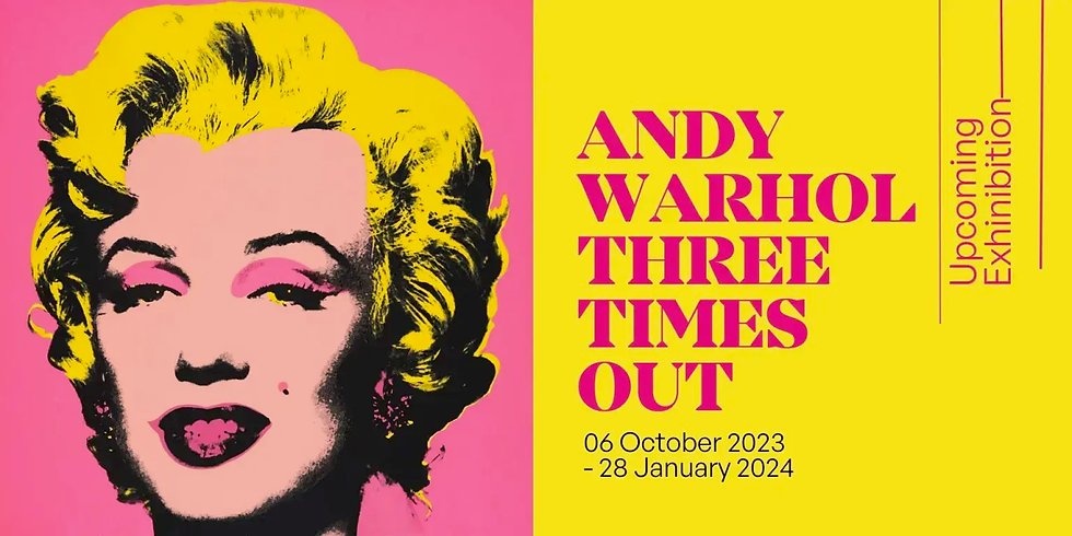 Poster of Andy Warhol exhibition in Hugh Lane Gallery in Dublin, Ireland.