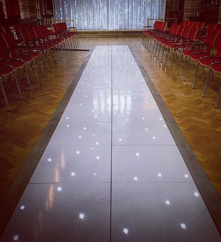 Our beautiful led starlit aisle runners are perfect for weddings, cat walks and more! Covering all around the North West, Cheshire and Lancashire areas.
