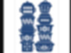 Miniature : Torchon Pyrex Love Bleu