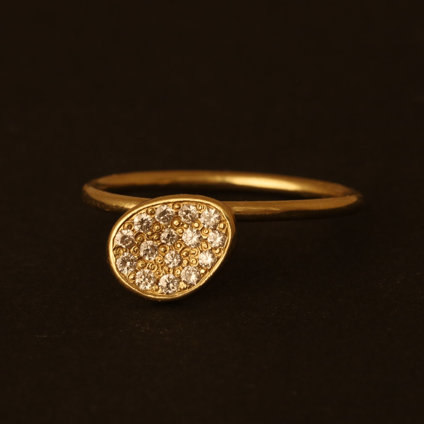 PETAL RING (SMALL W DIAMONDS)