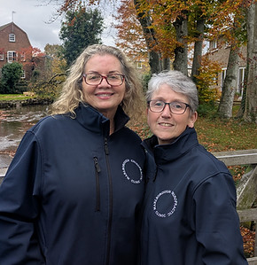Jo and Sam, members of the front desk team at Marlborough Chiropractic Clinic in Wiltshire