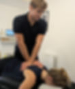 Chiropractor adjusting patient's back, Marlborough Chiropractic Clinic during a treatment.