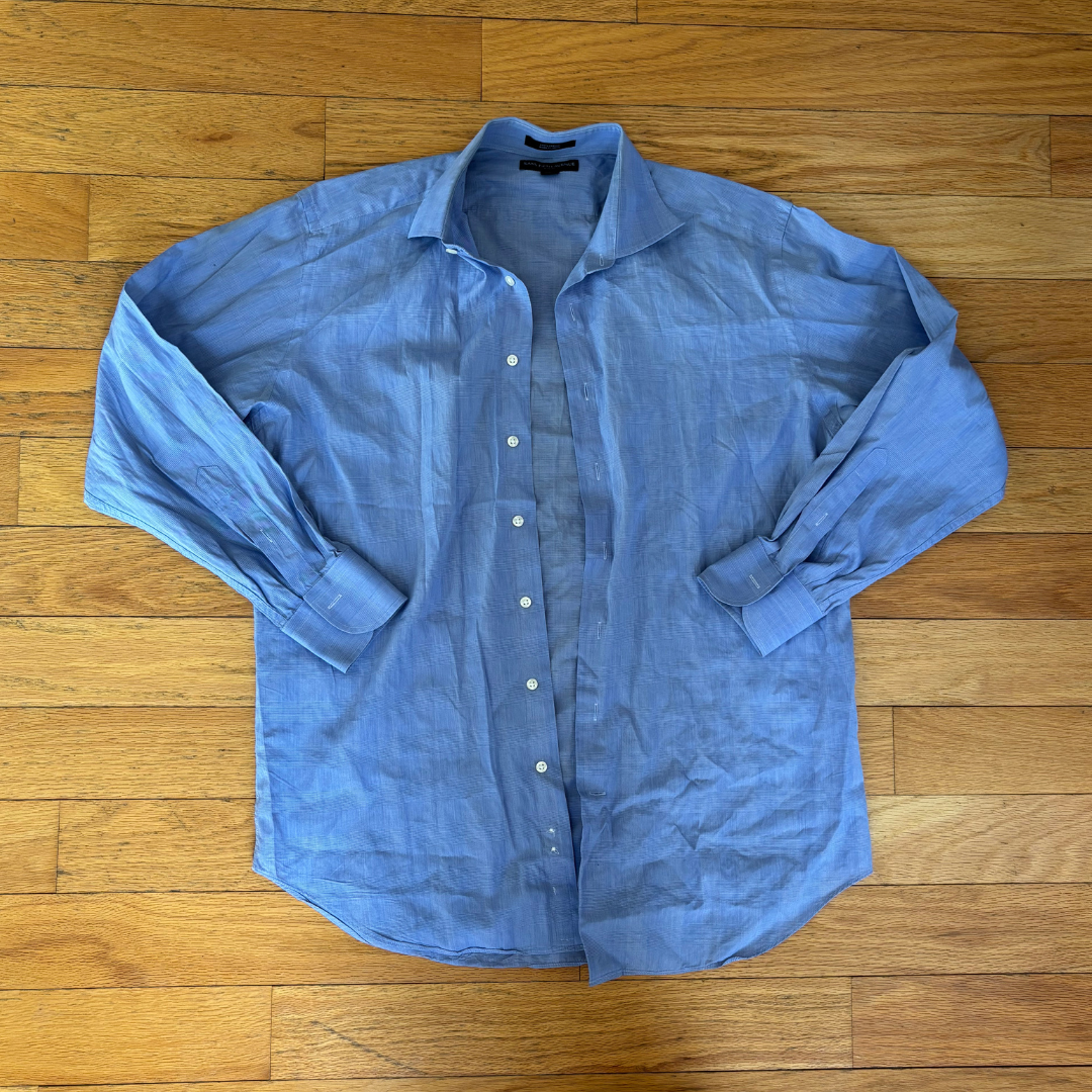 32/33 Saks Fifth Avenue Slim Fit Blue Button Up