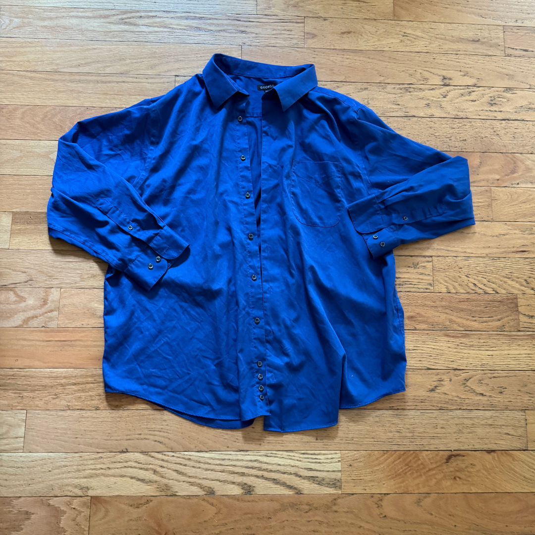 2XL George Blue Button Down