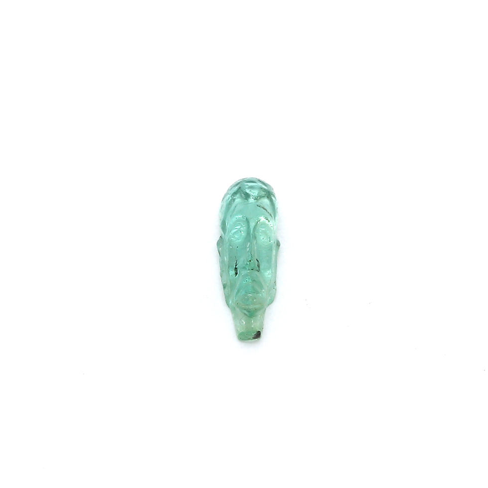 Thumbnail: African mask: Carved Emerald