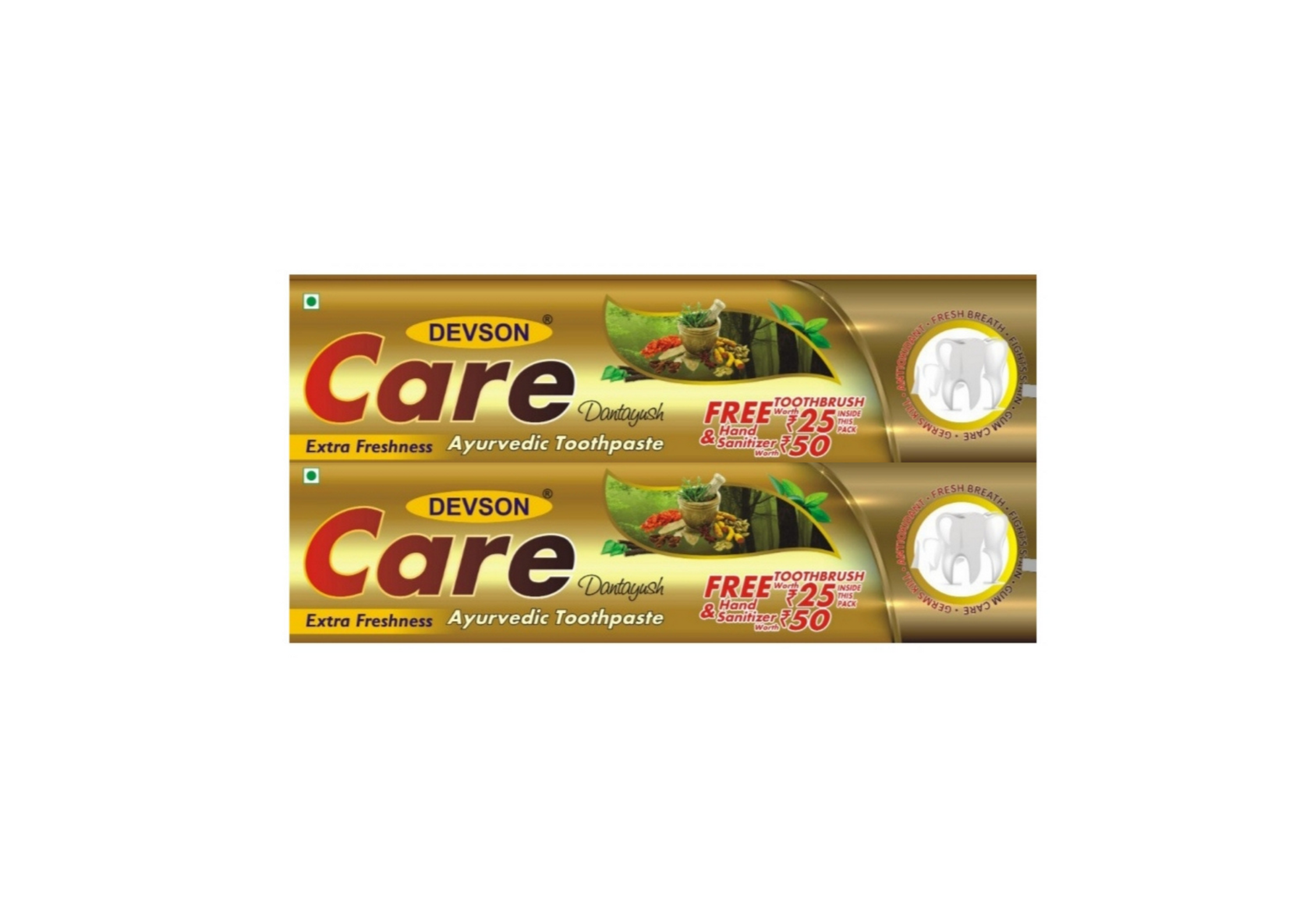 Stain Removal Whitening Toothpaste( Free1Toothbrush +1 Hand Sanitizer),Pack of 2