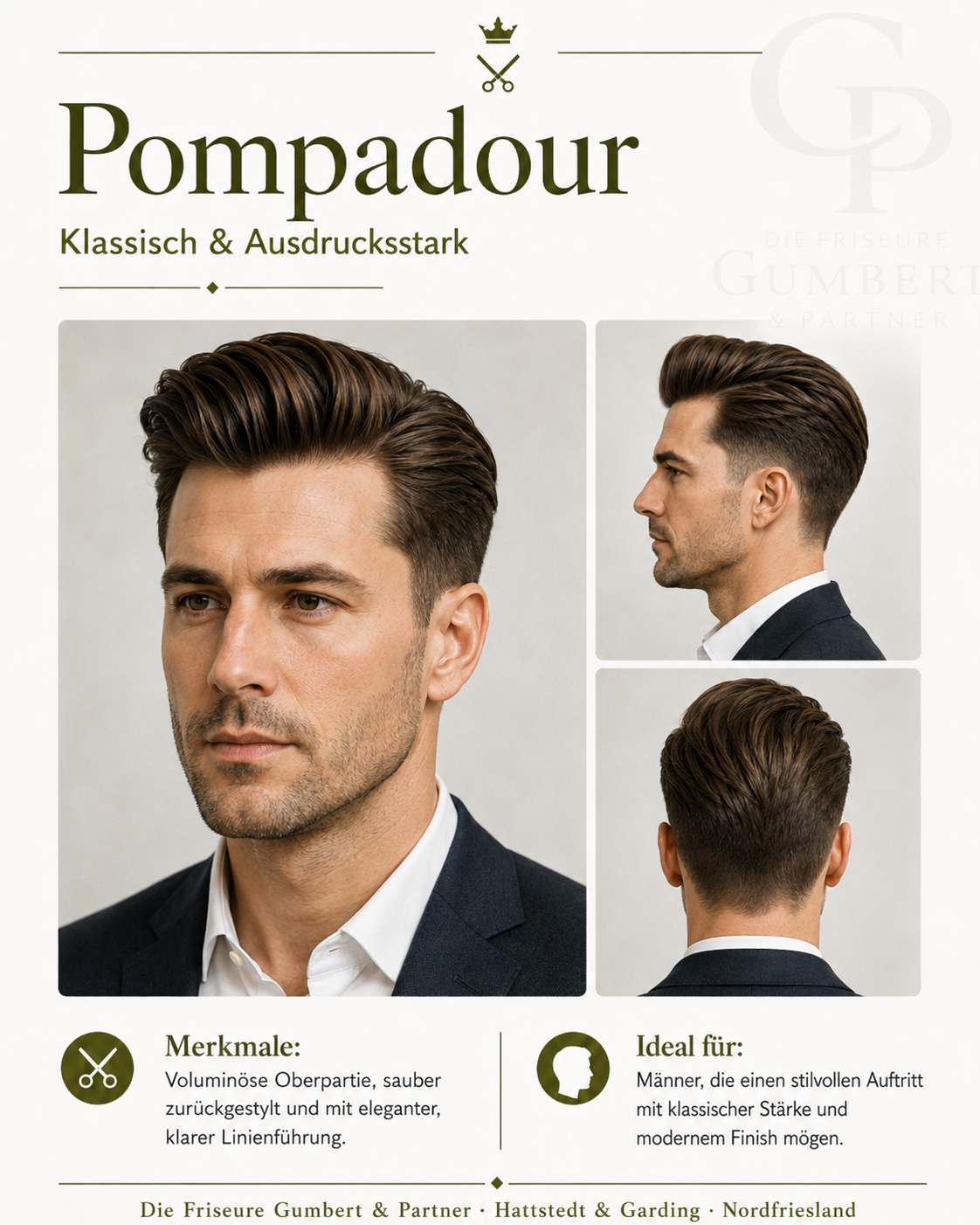 Herrenfrisur Pompadour – klassisch und ausdrucksstark