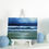 Thumbnail: small oil painting of waves rolling in to shore on a white easel