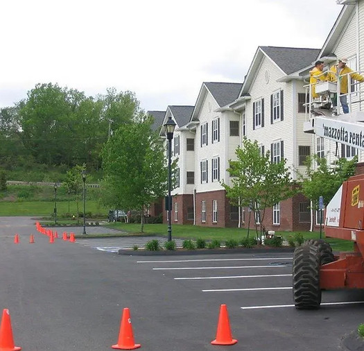 Condos after powerwashing away grit and grime