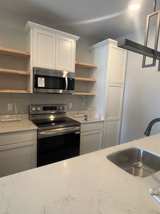 Kitchen with stainless steel appliances