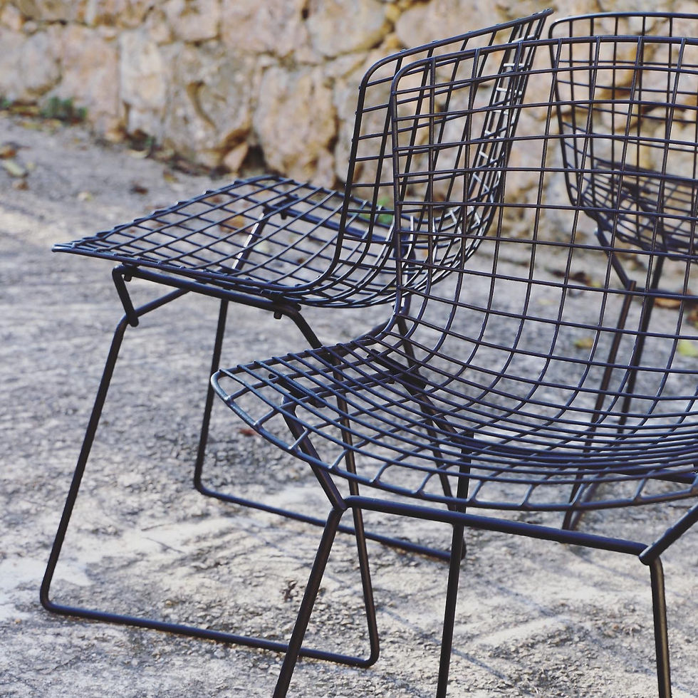 Miniature : 4 chaises Wire 420c par Harry Bertoia pour Knoll 1960