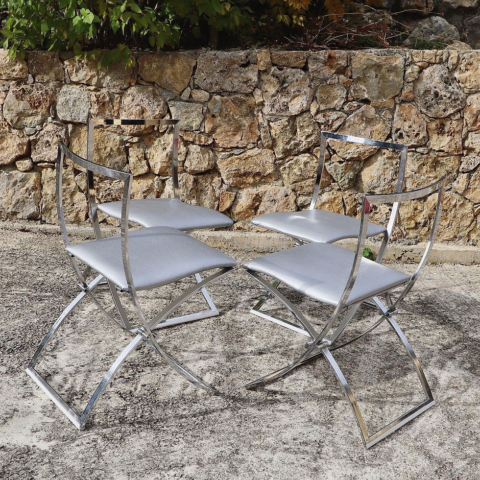 Miniature : Série de 4 chaises de Marcello Cuneo modèle « Luisa » 1970