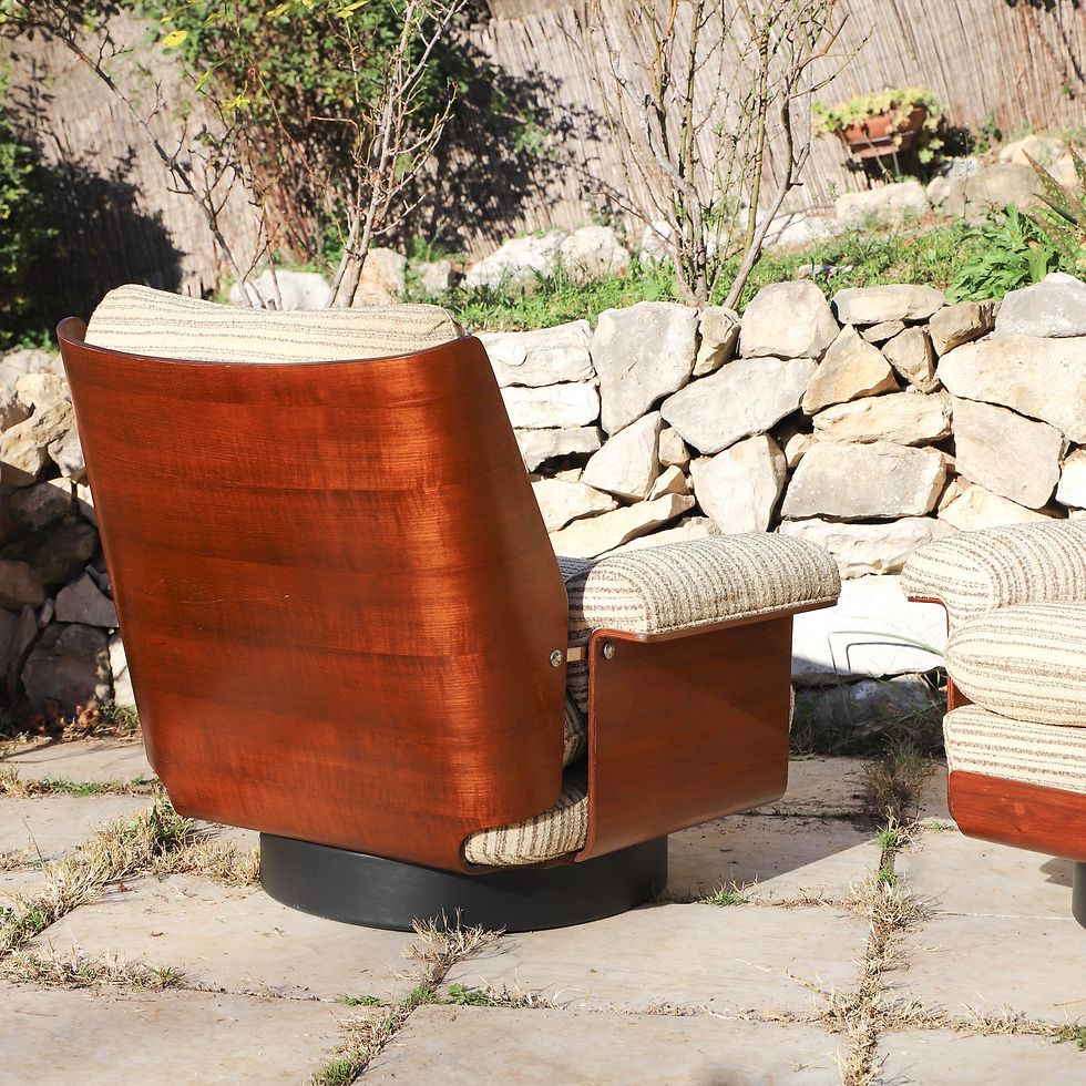 Miniature : Paire de fauteuils Viborg par Bernard Brunier 1970 
