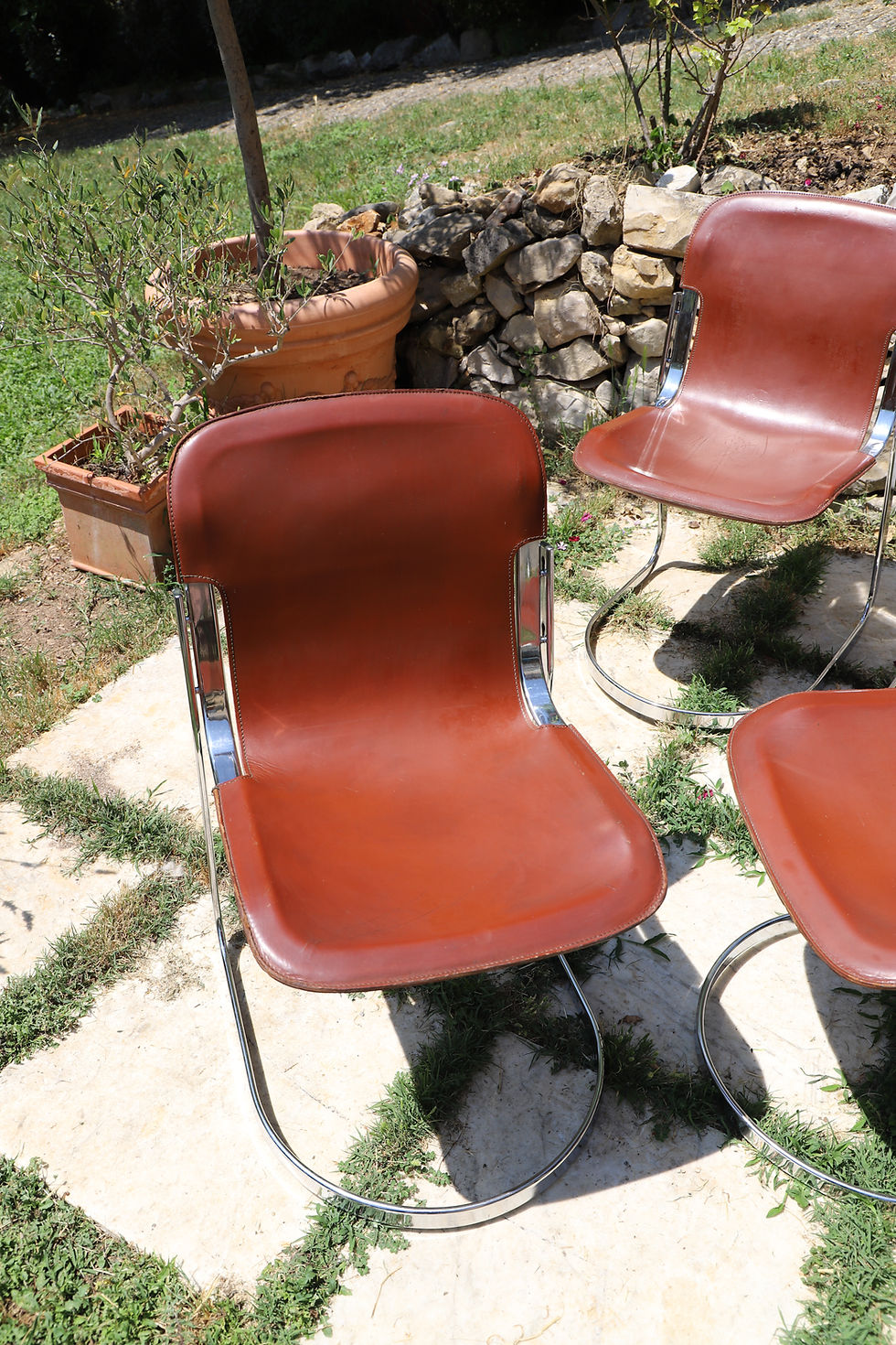 Miniature : Série de 4 chaises par Willy Rizzo pour Cidue 1970