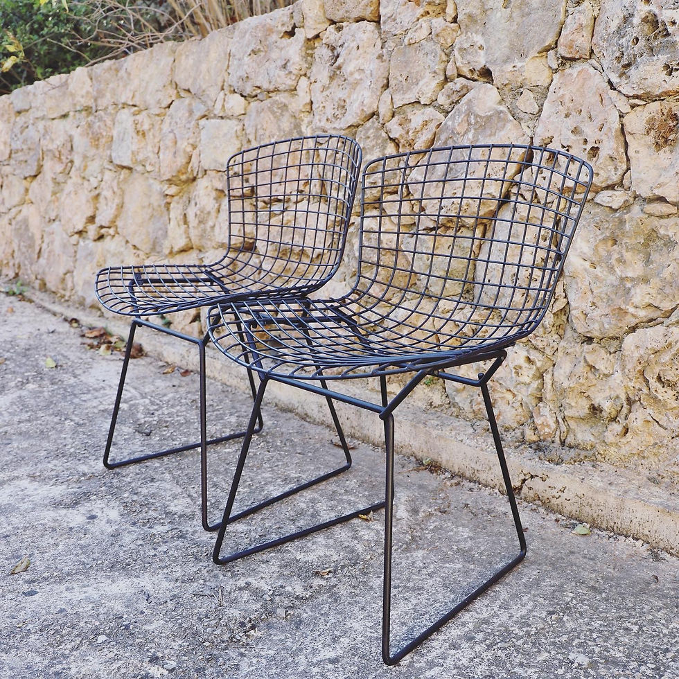 Miniature : 4 chaises Wire 420c par Harry Bertoia pour Knoll 1960