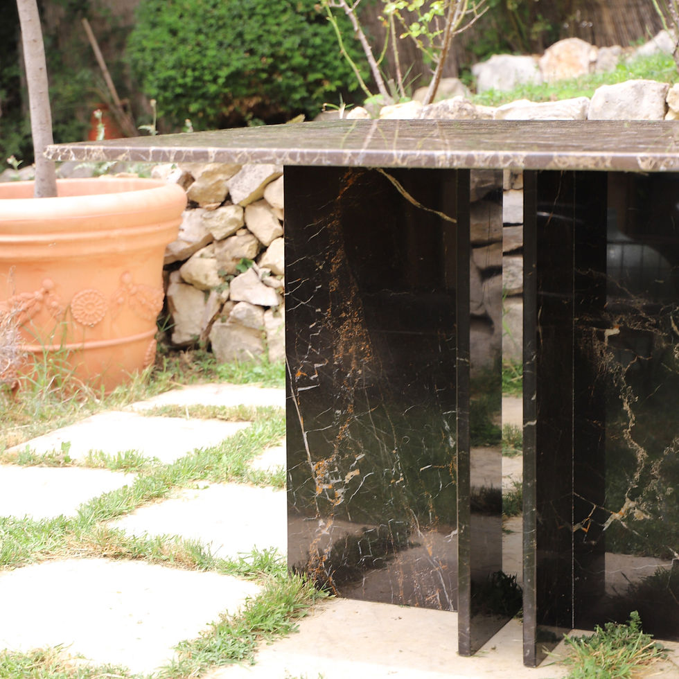 Miniature : Table en marbre et terazzo 1970 
