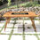 Miniature : Table et chaises rotin Audoux Minnet 1960