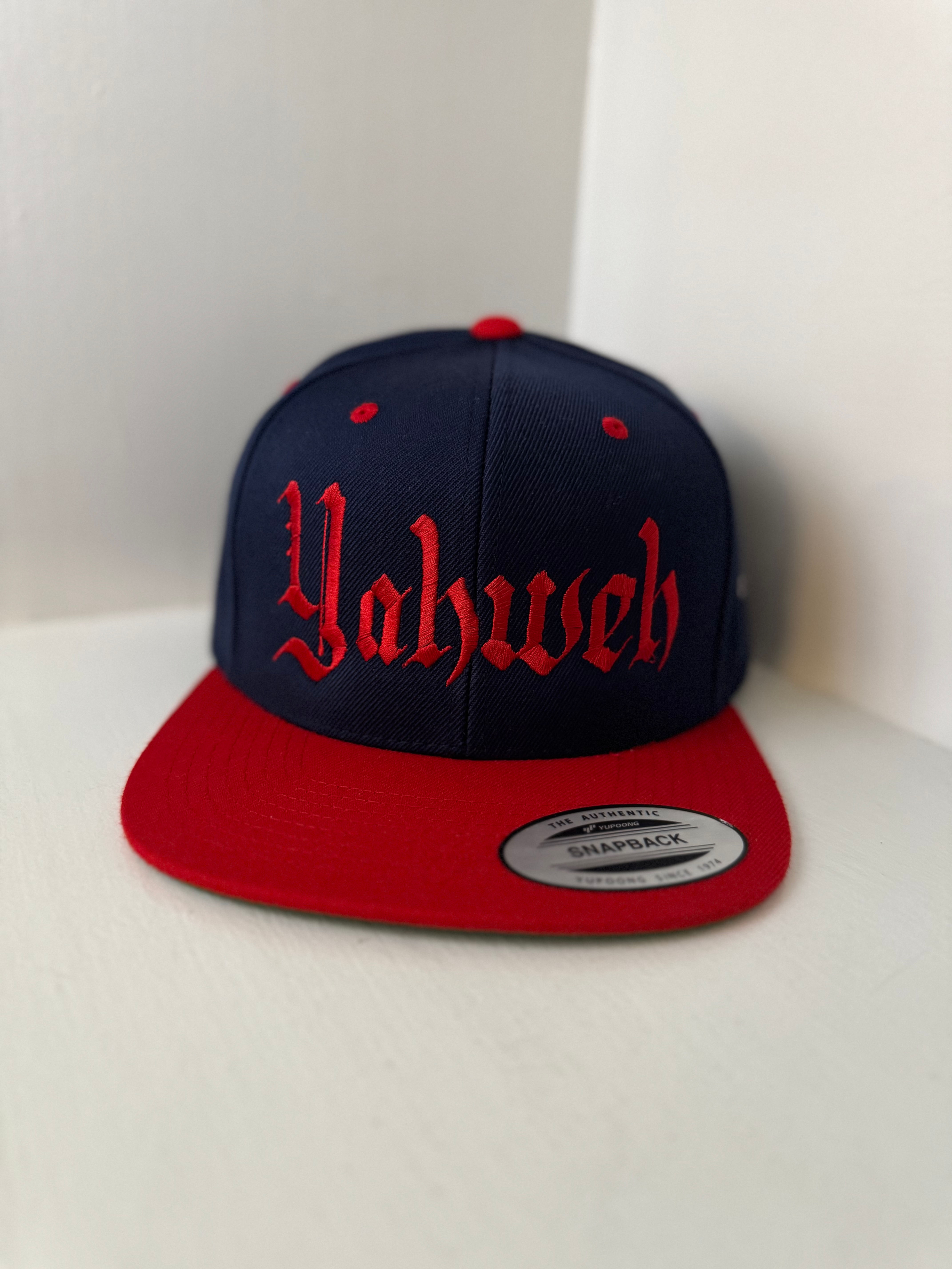 Red and Dark Blue Yahweh Forever Snapback