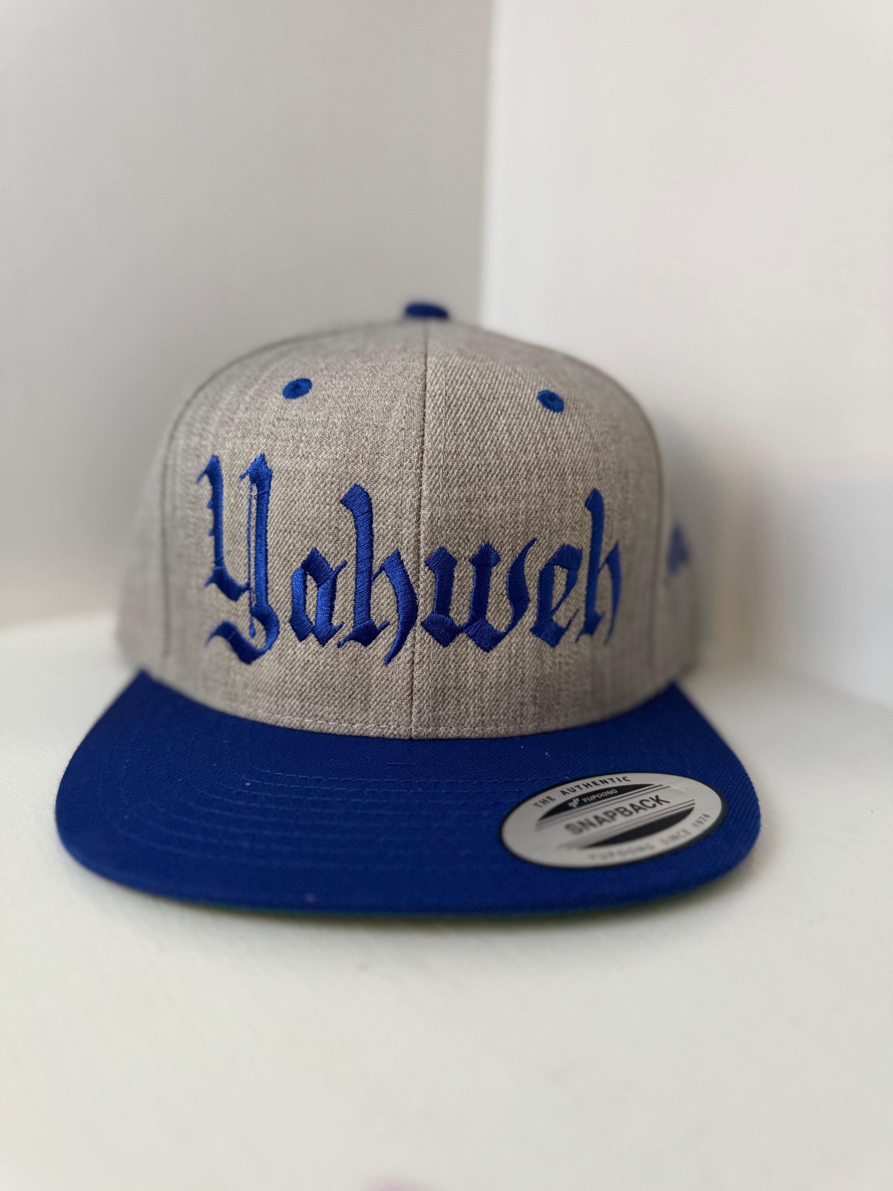 Dark Blue and Grey Yahweh Forever snapback hat