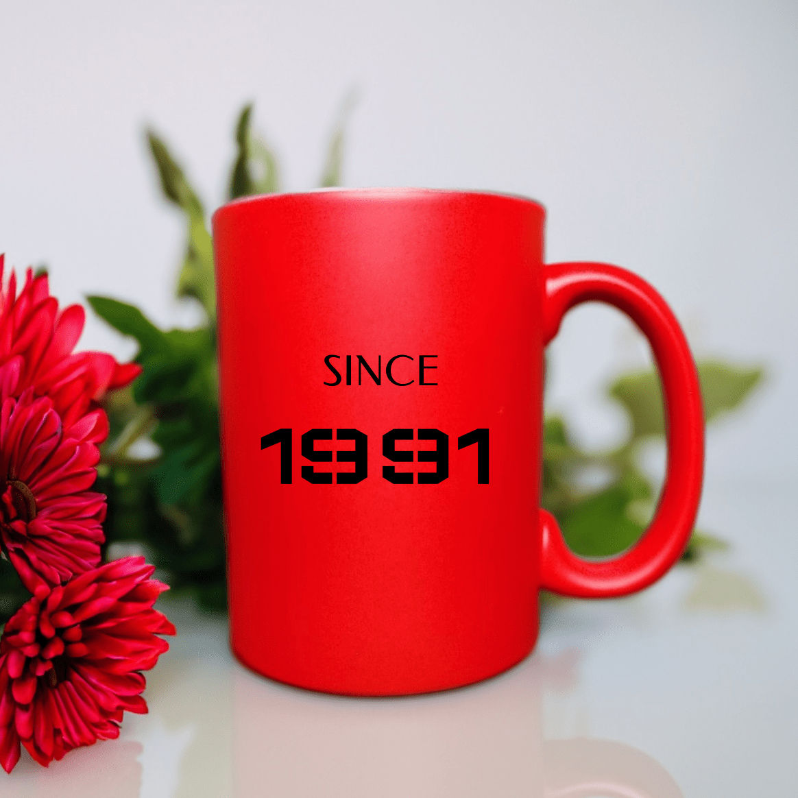 'SINCE' The Original Name Custom Red Neon Coffee Mug