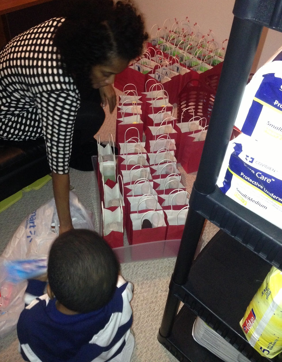 STUFFING DONATION GOODIE BAGS!