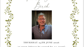 Funeral details for Phil Birch