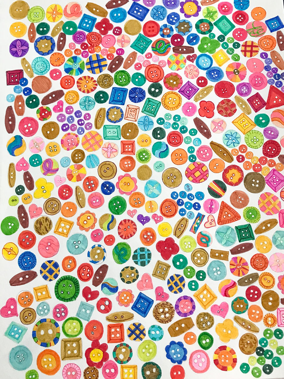 BUTTONS NOTECARD SET