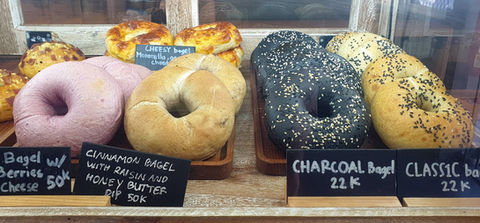 Several kinds of Bagels