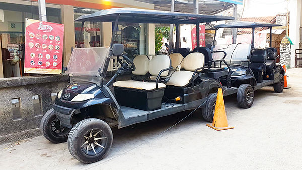 Golfové vozíky, buginy, Nusa Lembongan