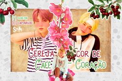 Cereja cor de café-coração