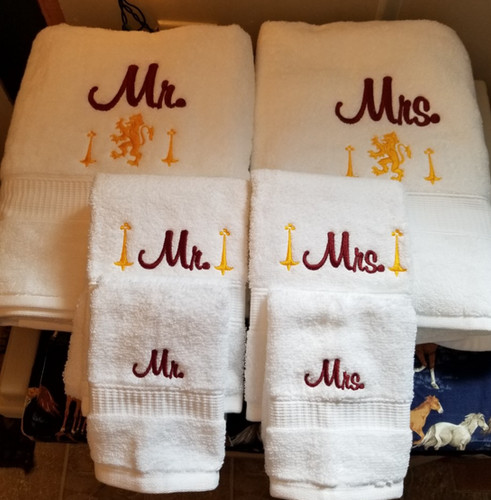 CUSTOM EMBROIDERED TOWEL SETS