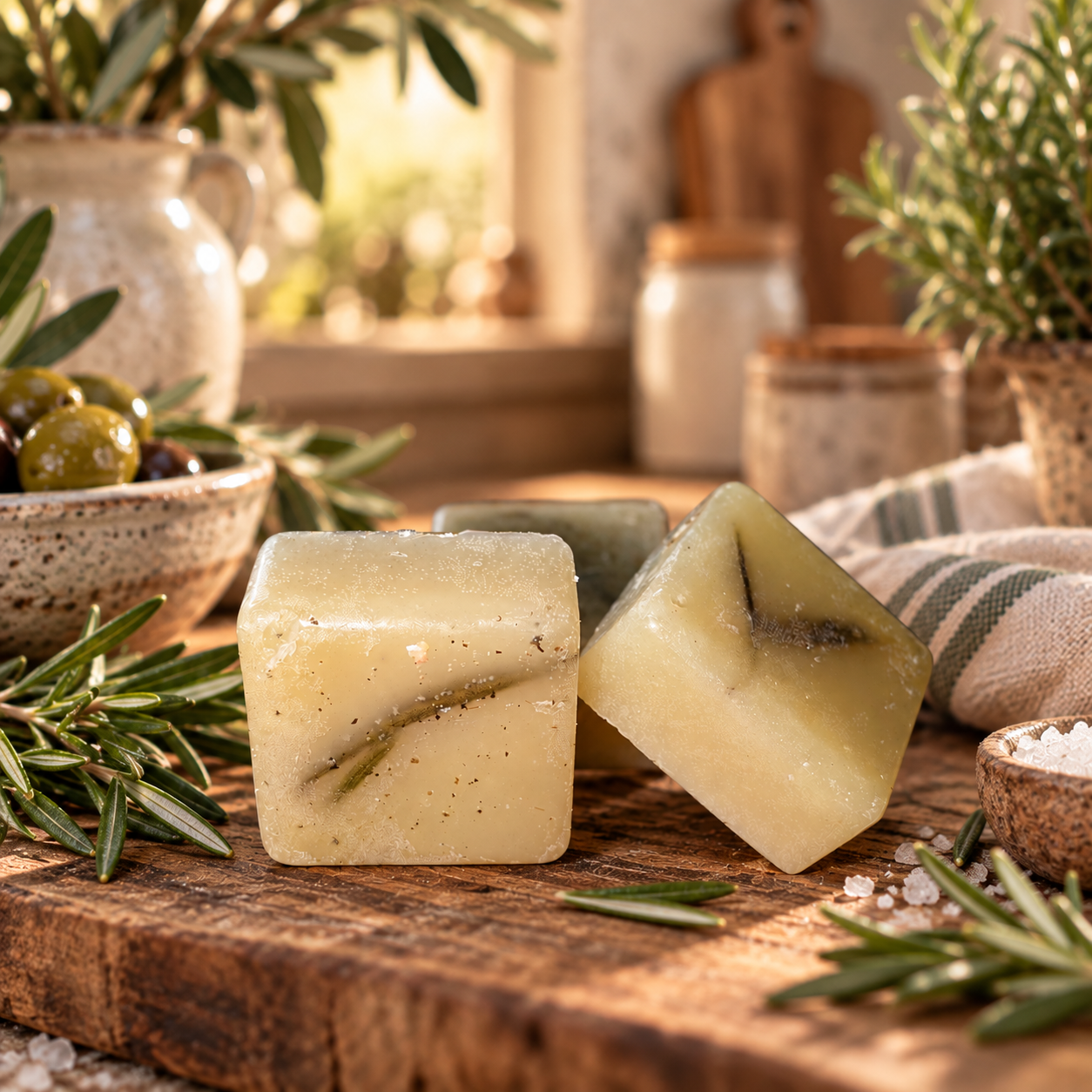 Olive & Rosemary Wax Melts - Sack Of 3