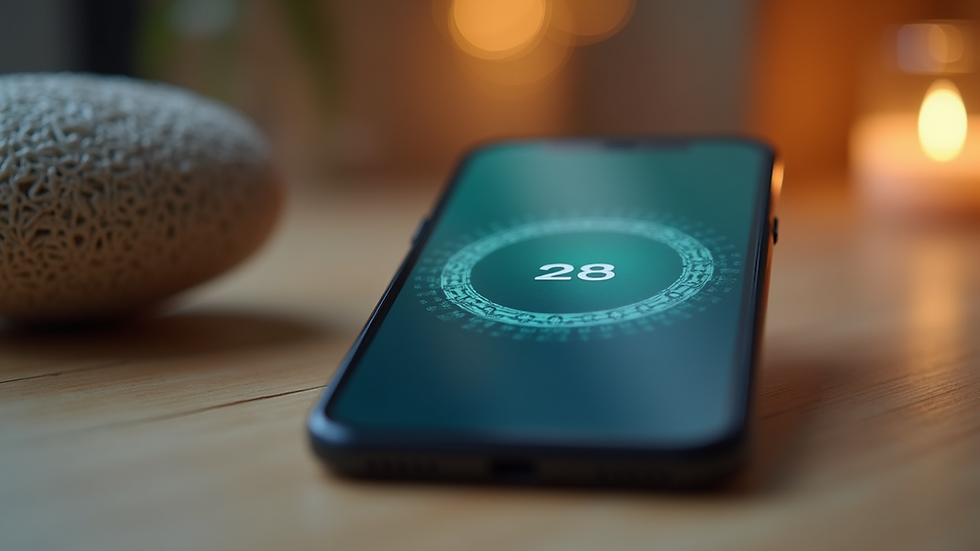 Close-up view of a smartphone displaying a mindfulness meditation timer