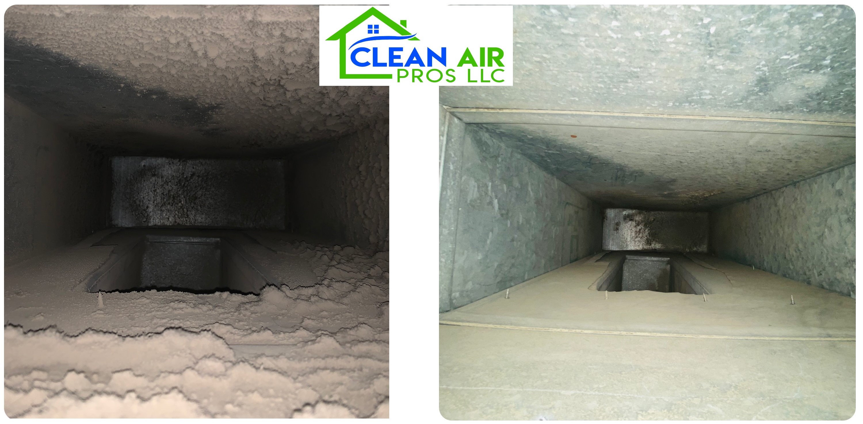 Before after duct cleaning Ohio — Clean Air Pros LLC real job Columbus
