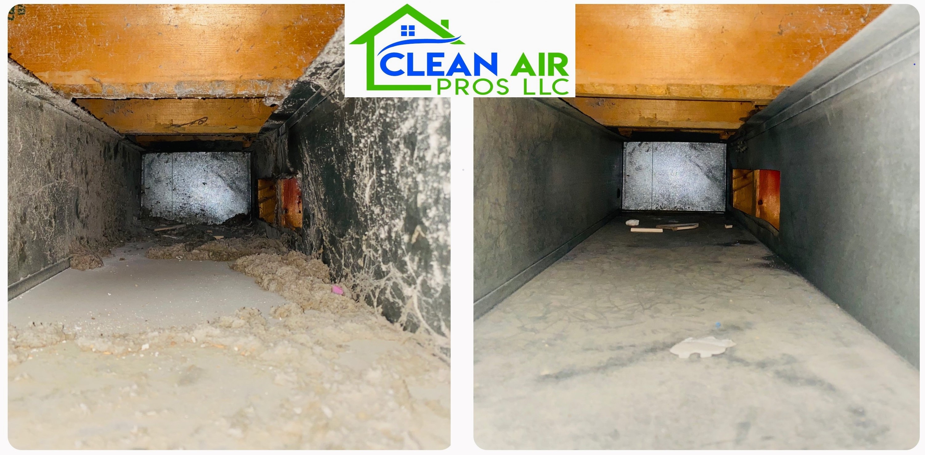 Before and after air duct cleaning — Clean Air Pros LLC Columbus Ohio