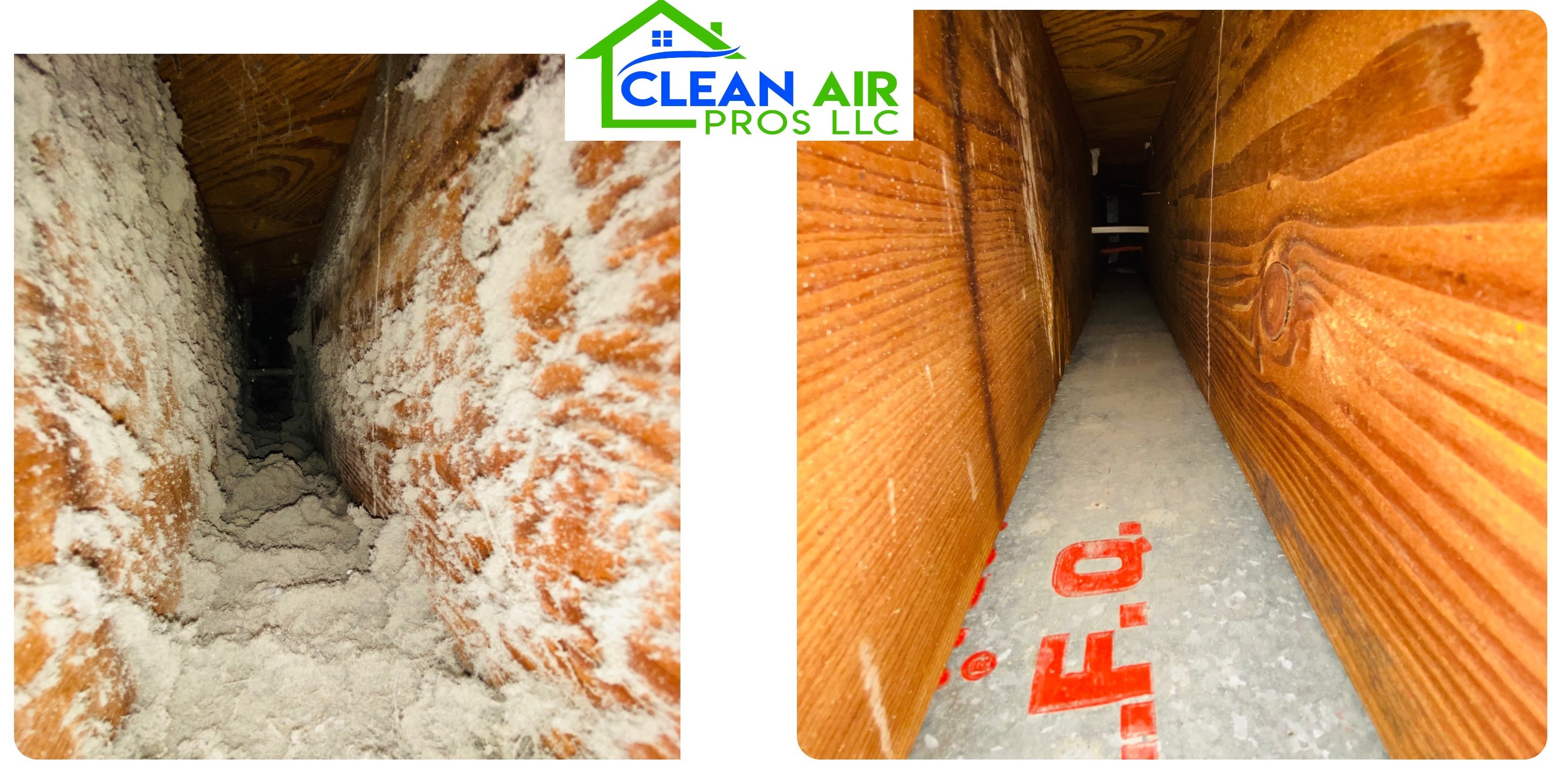 Before after duct cleaning Columbus Ohio — Clean Air Pros real results