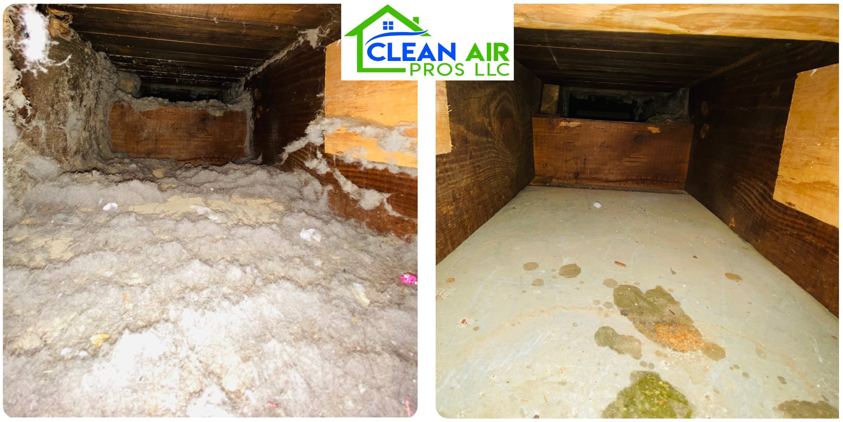 Before after duct cleaning Columbus Ohio home — Clean Air Pros real photos