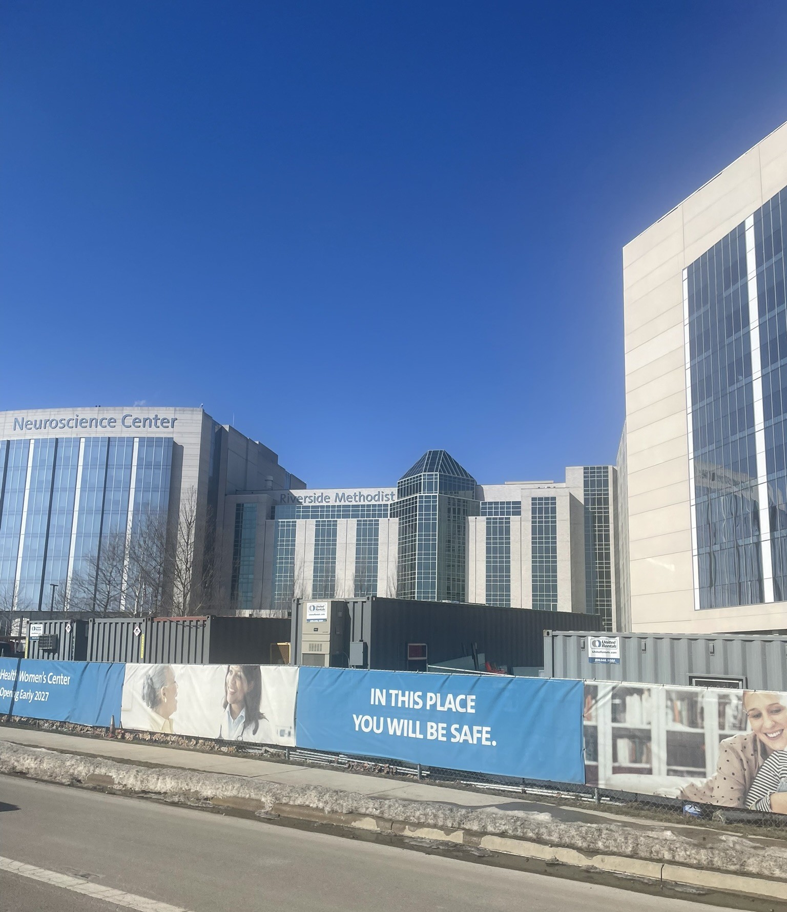 OhioHealth Riverside Hospital construction Upper Arlington Ohio — institutional silt air quality impact